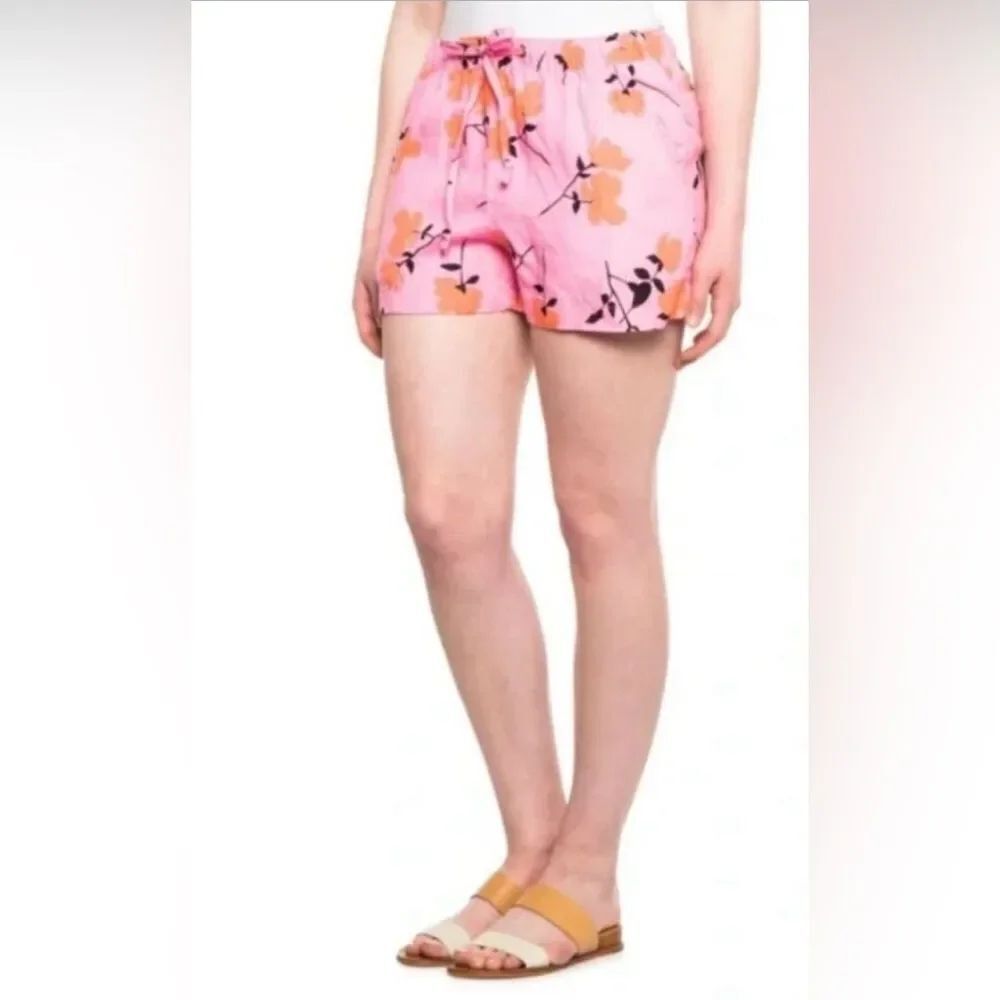 Cynthia Rowley 100% Linen Floral Shorts, size small